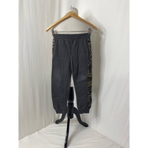 Boys Size Small Sweatpants Revolution Grey and Comoflage Striped - Picture 2 of 7